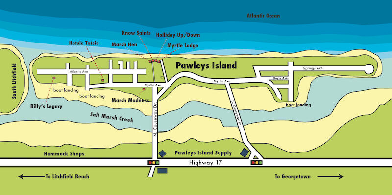 Pawleys Island area map